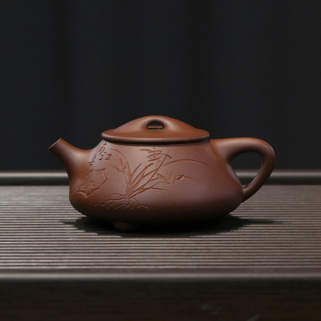 景舟石瓢紫砂壶 原矿黑紫泥 半手工制 245cc经典实