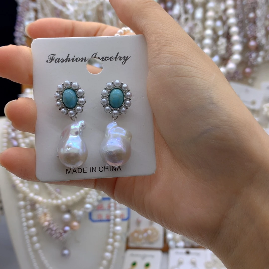 合金淡水珍珠项链耳饰