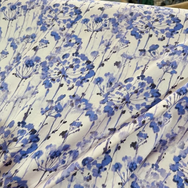 16 颜色看视频 紫色纯棉精梳棉高品质有光泽油画贡缎面料3米价