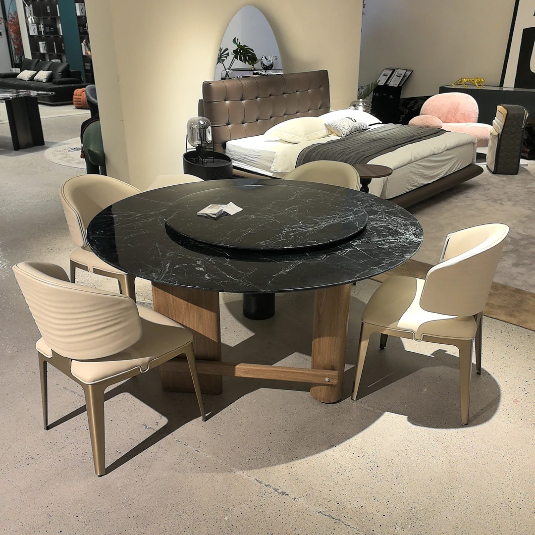 【春哥严选】清样-意式极简大花绿奢石餐桌10-8