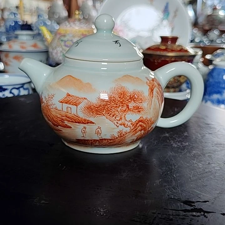 小***獸景德镇陶瓷茶具套装摆件