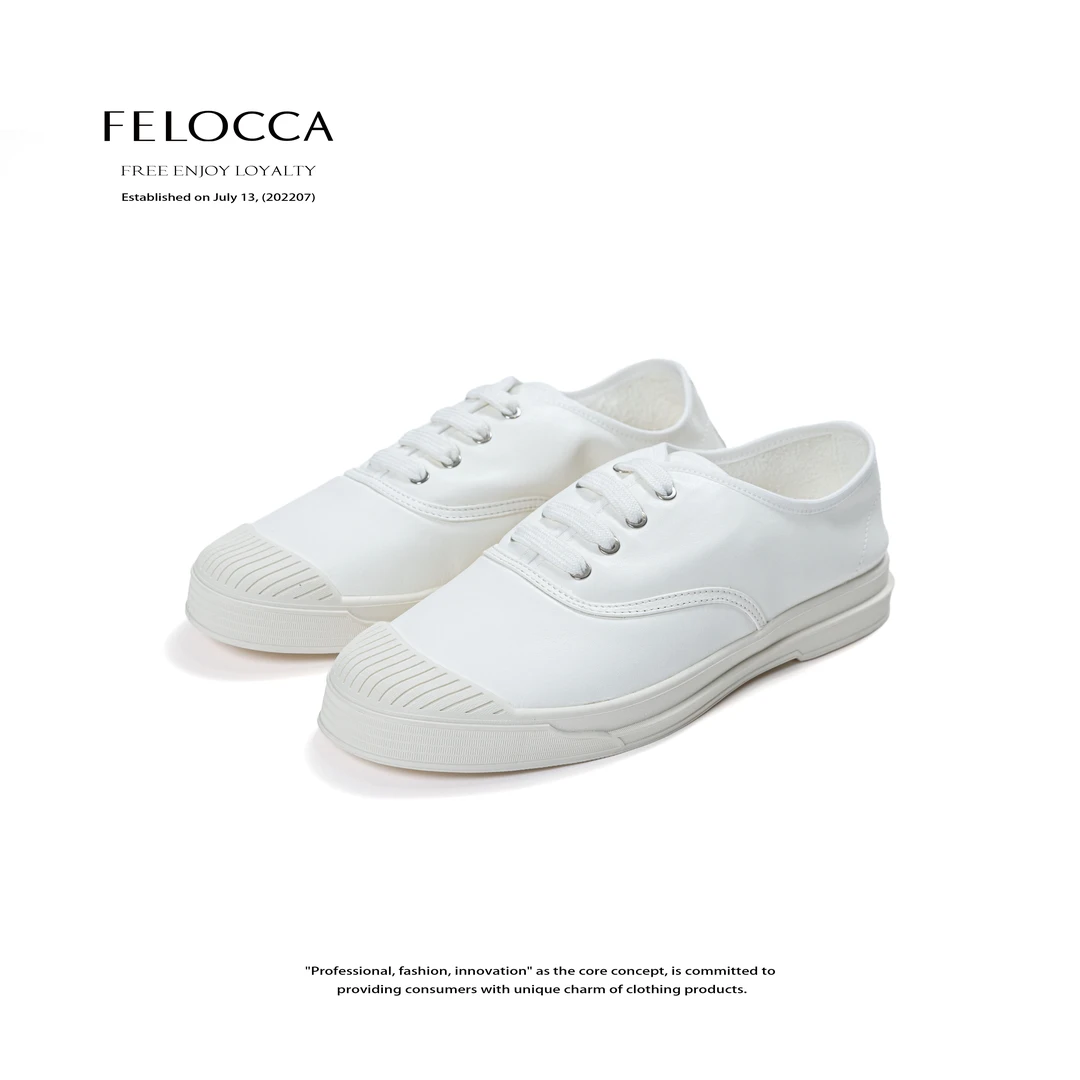 【FELOCCA】帆布鞋休闲百搭时尚平底小白鞋NYN-4877