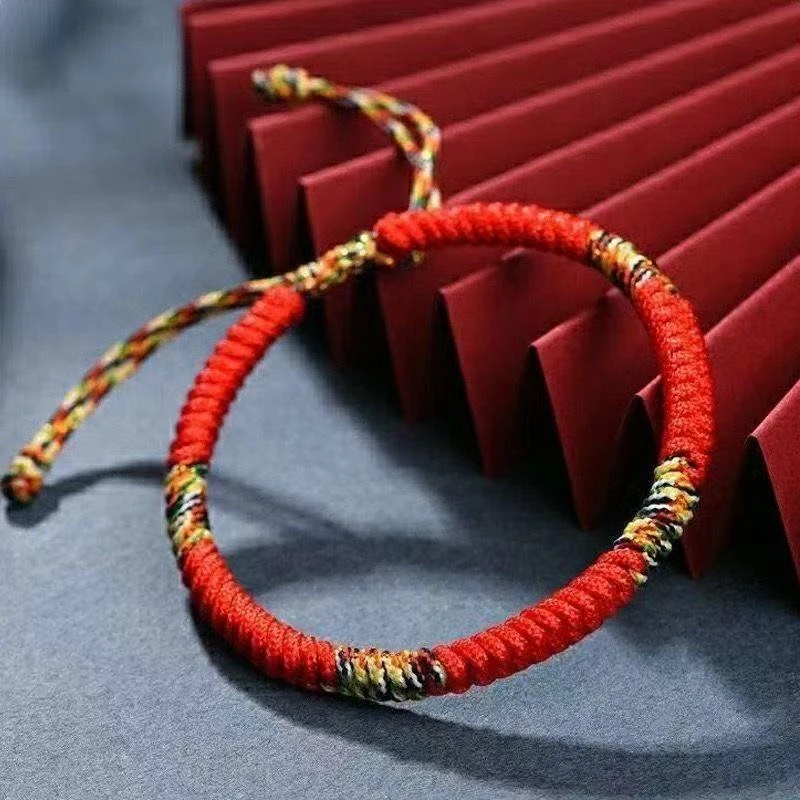 端午节五彩绳手绳本命年红绳手链男女儿童情侣款手工编织绳送礼物