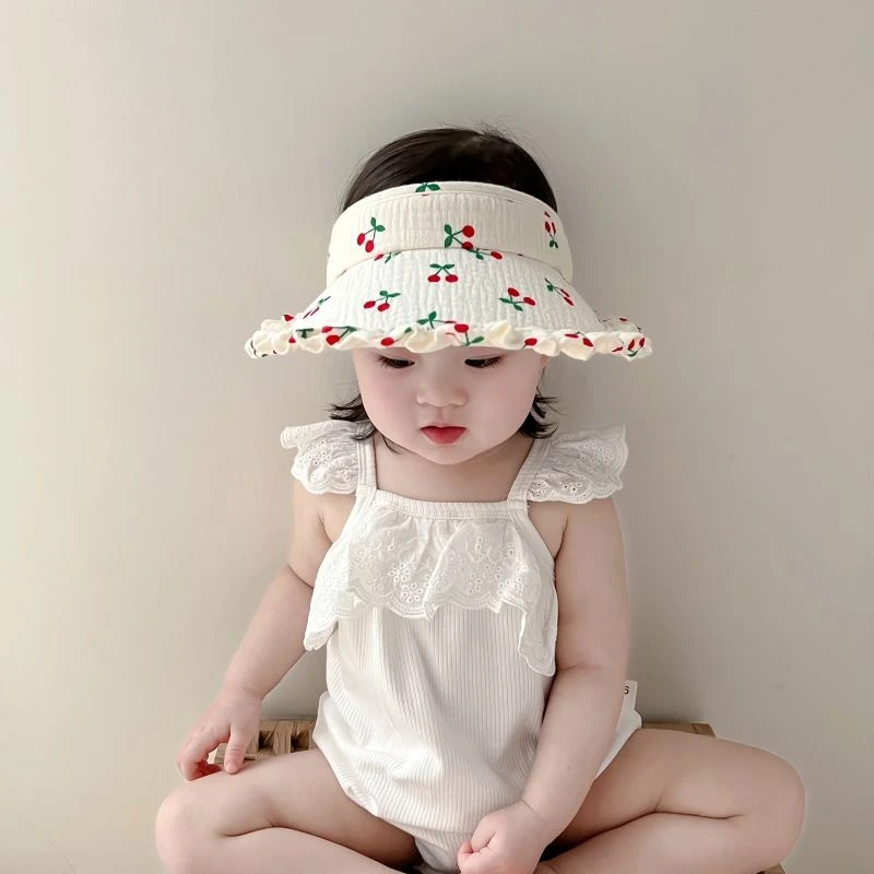 【店铺热销】儿童防晒帽子夏季女童空顶宝宝户外大檐帽檐遮阳帽婴