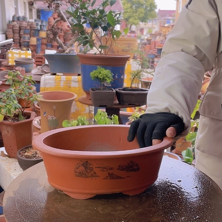 紫砂宜兴紫砂红椭圆30