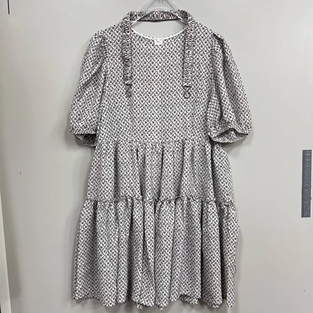 2508011泡泡袖兔头印花连衣裙女松紧腰带收腰时尚25春夏新款