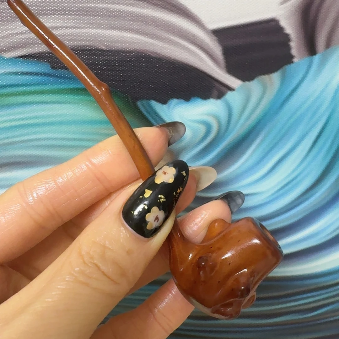 贵州檬子木烟斗手把件