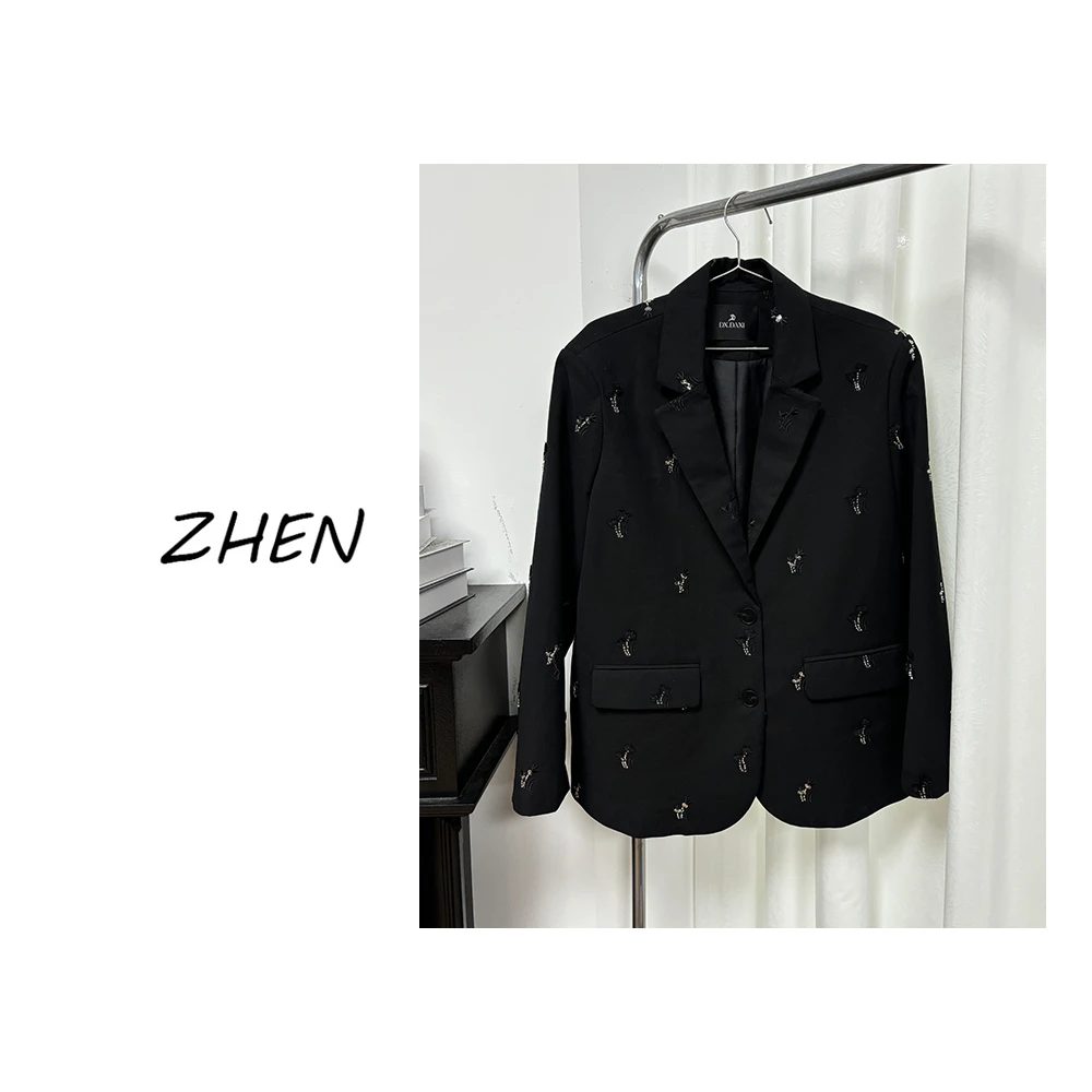 【ZHEN】K1064 2025新款西装外套职场风小众设计师款