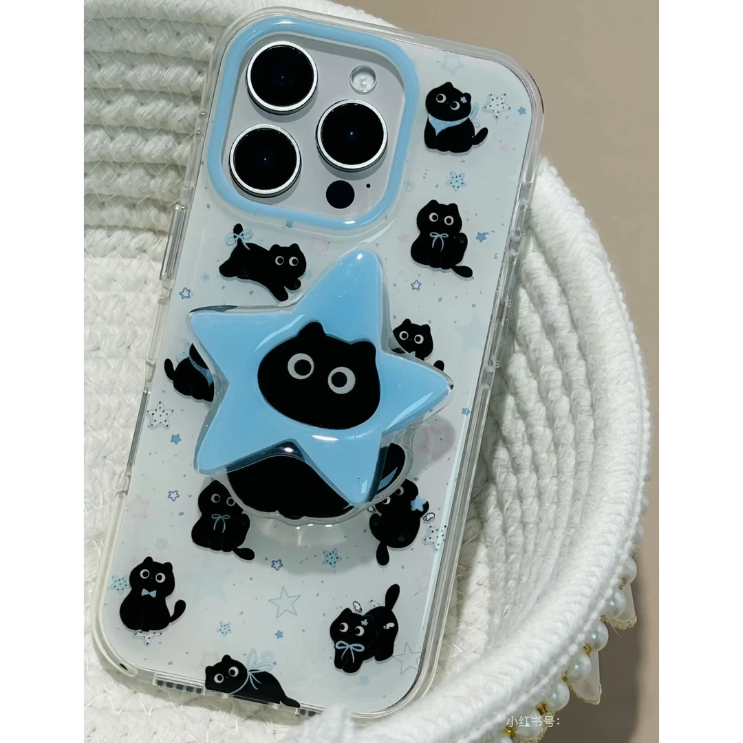 壳望领结猫适用苹果华为vivo小米oppo女款iphone15/16/14荣耀