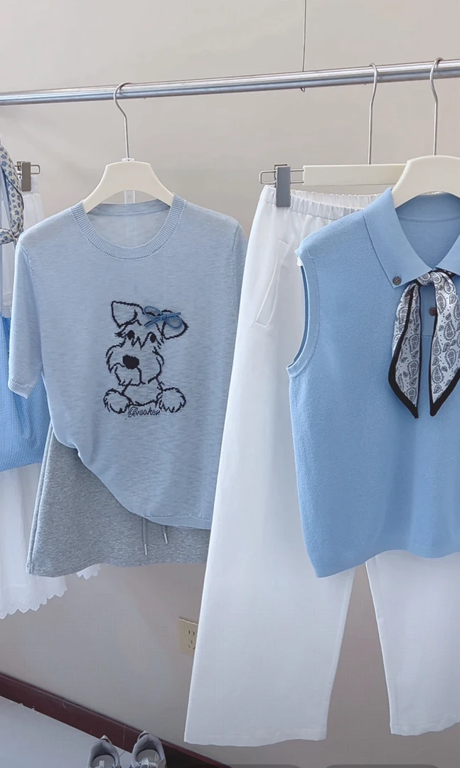 在韩-春夏新款上衣蝴蝶结小狗集合链接