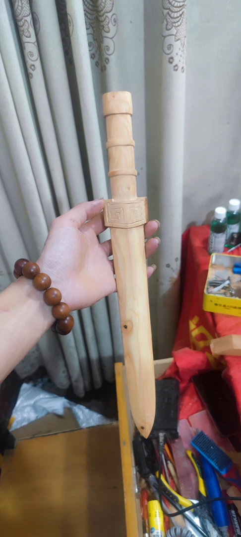 保真野生桃木长42厘米剑刃宽4.2