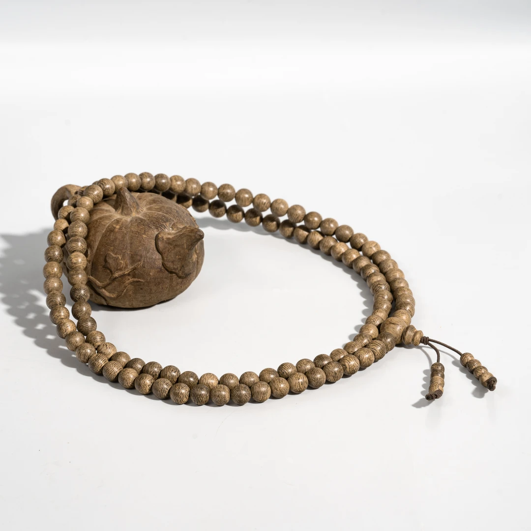 满江红 沉香文莱沉香蛇皮纹/圆珠0.7长串/19.8g/天然沉香手串TM3