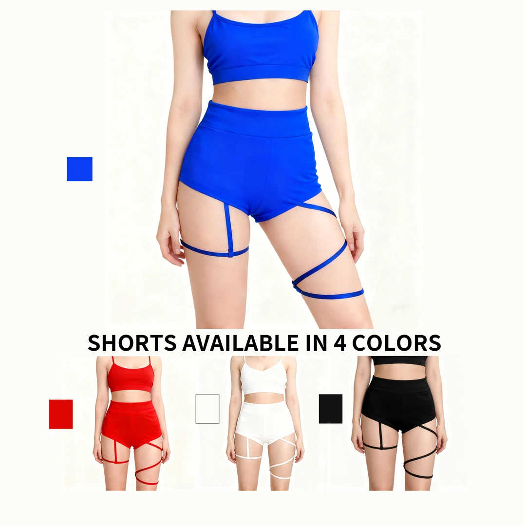 自由式绑带瑜伽短裤修身