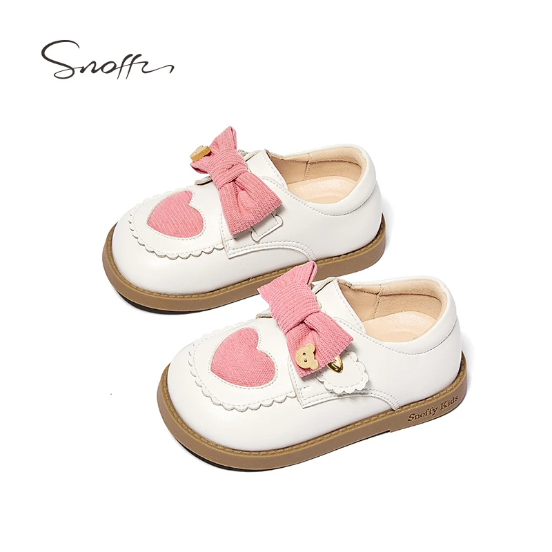 【断码捡漏】斯纳菲女童公主鞋春秋新款2024小女孩爱心绣花宝宝单鞋