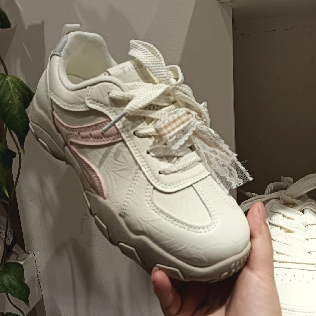 秋季皮面秀气老爹鞋运动鞋20百搭