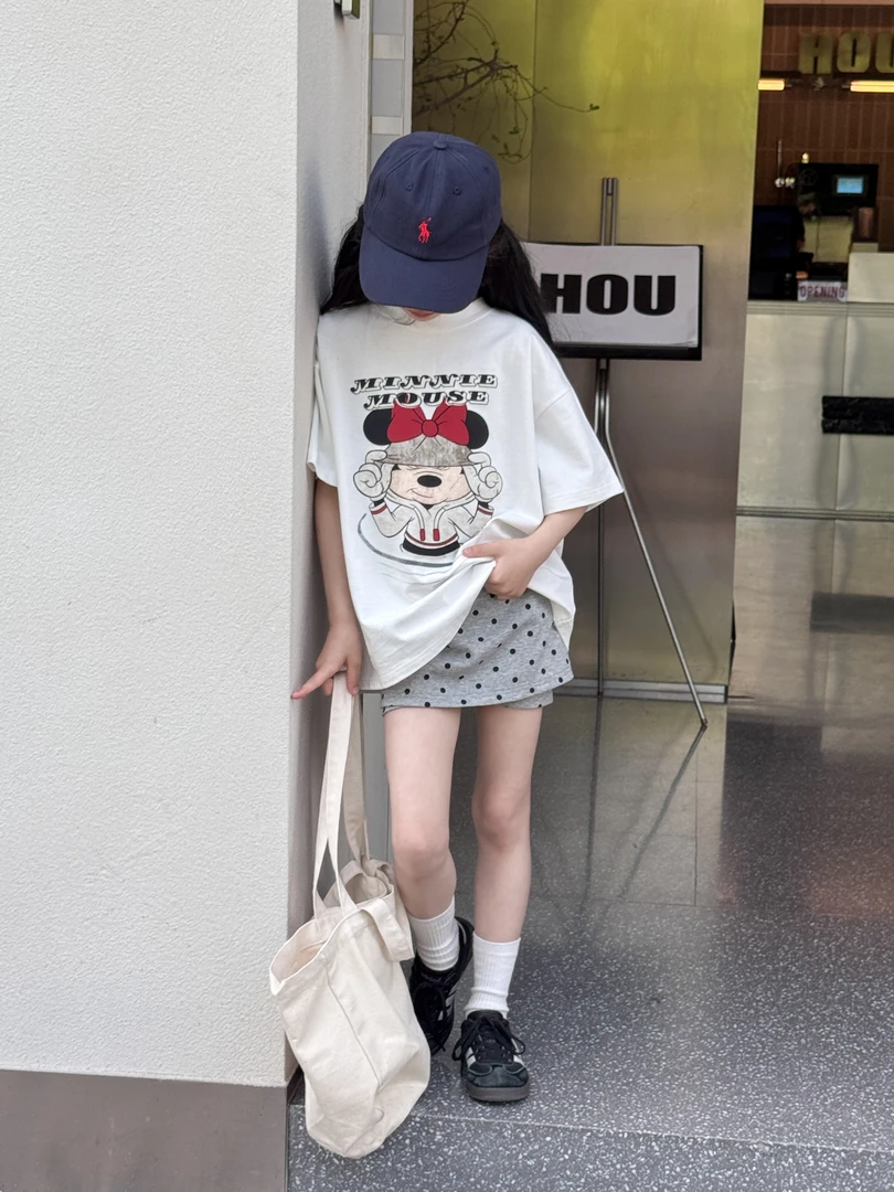 波点短裙裤韩国童装半身裙短裤2025春夏新品裙裤25245