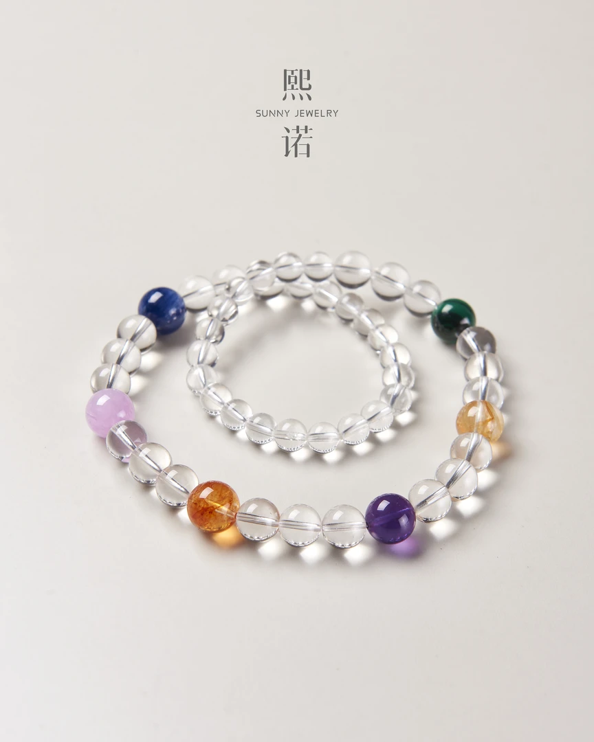 懒猫nono│Saynono 夏日多巴胺白水晶天然水晶项链(多样性发其一)