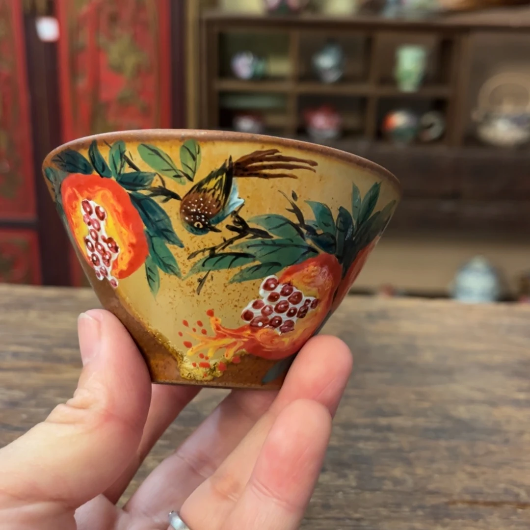 柴烧手工手绘陶瓷