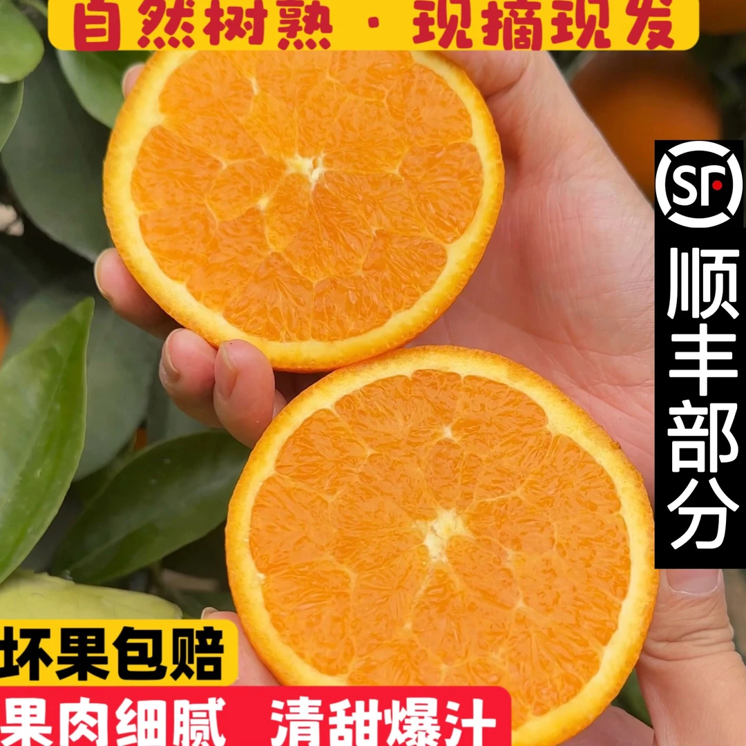 正宗伦晚脐橙带箱5/10斤新鲜现摘水果橙子春橙细腻鲜甜