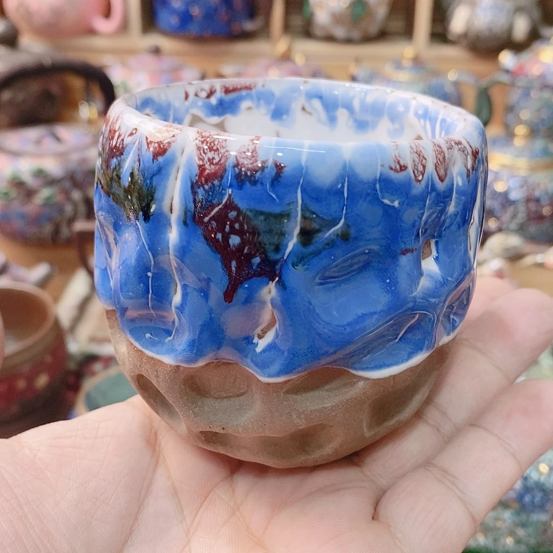 粗陶志野柴烧茶器