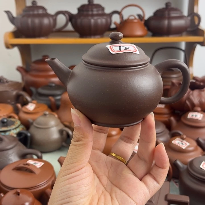茶壶紫砂160cc紫泥半手