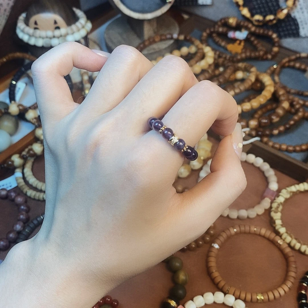 白玉菩提手串戒指