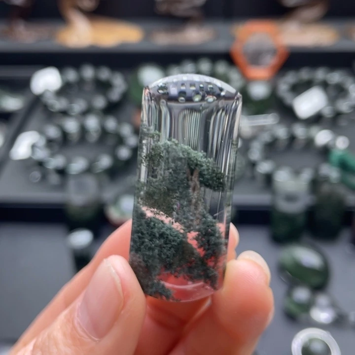 水晶颈饰未镶嵌绿幽灵无事牌吊坠