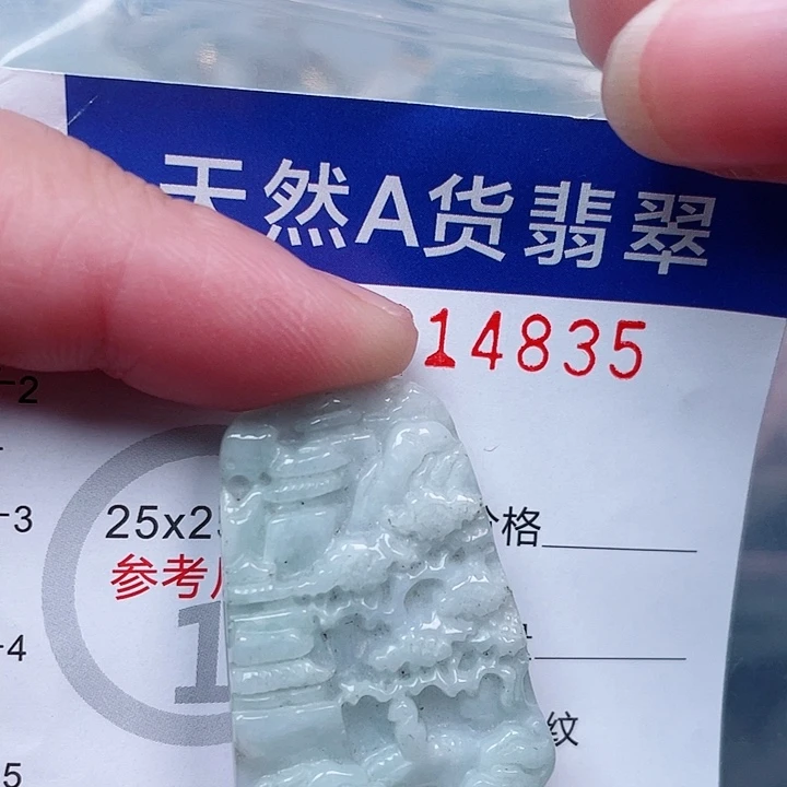 翡翠未镶嵌吊坠(赠链)