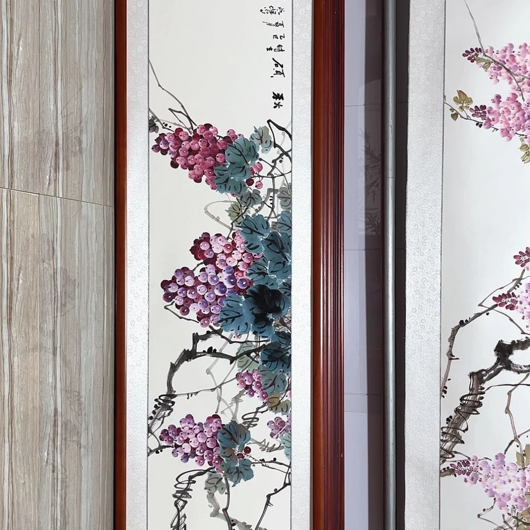 国画书画作品带框163×48