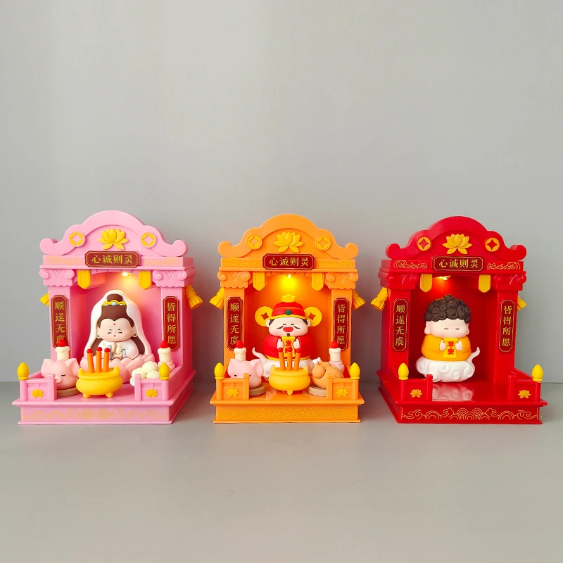 国潮小神仙财神爷神龛摆件客厅玄关店铺办公室装饰品家居饰品礼物