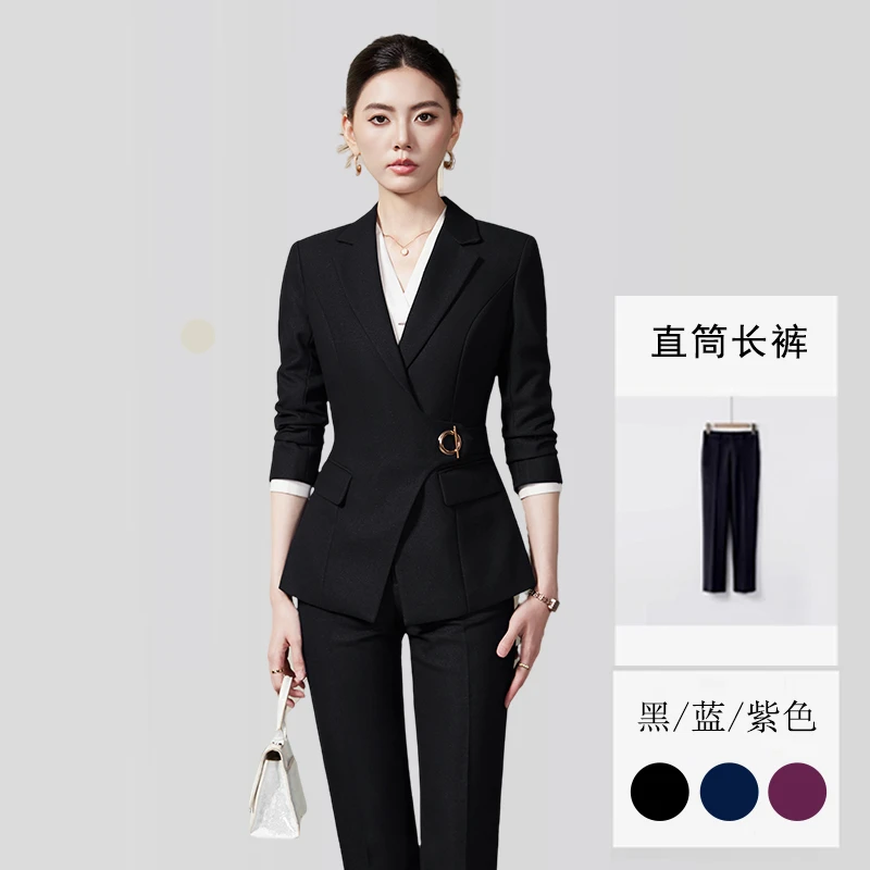 2025职业西装套装春秋酒店经理前台工装女神范美容院工作服20238