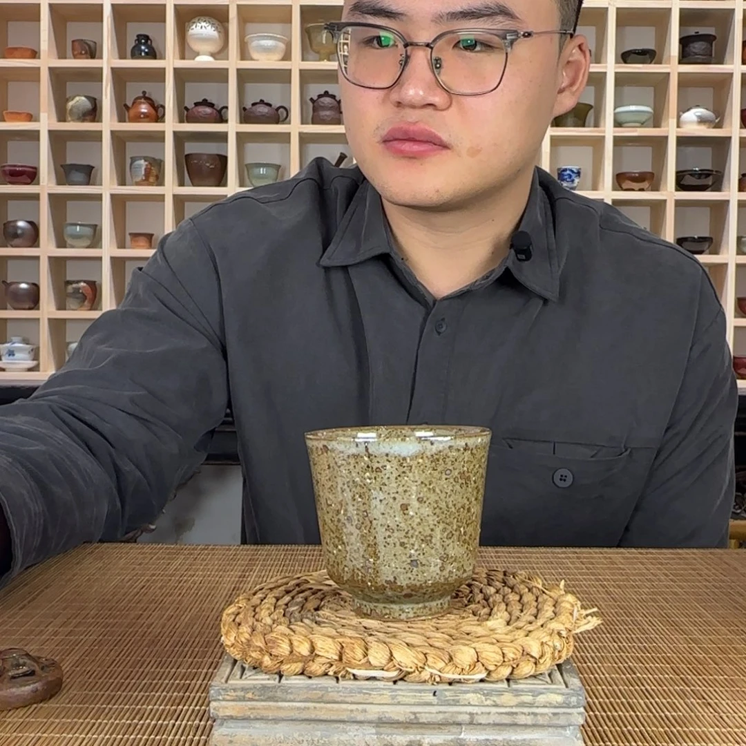 平阳窑手作青釉矸子泥主人杯