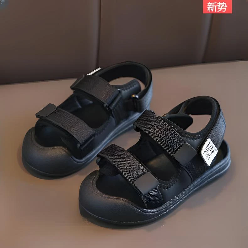儿童凉鞋2025夏季软底6-12岁宝宝大童男童运动包头透气防撞沙滩鞋