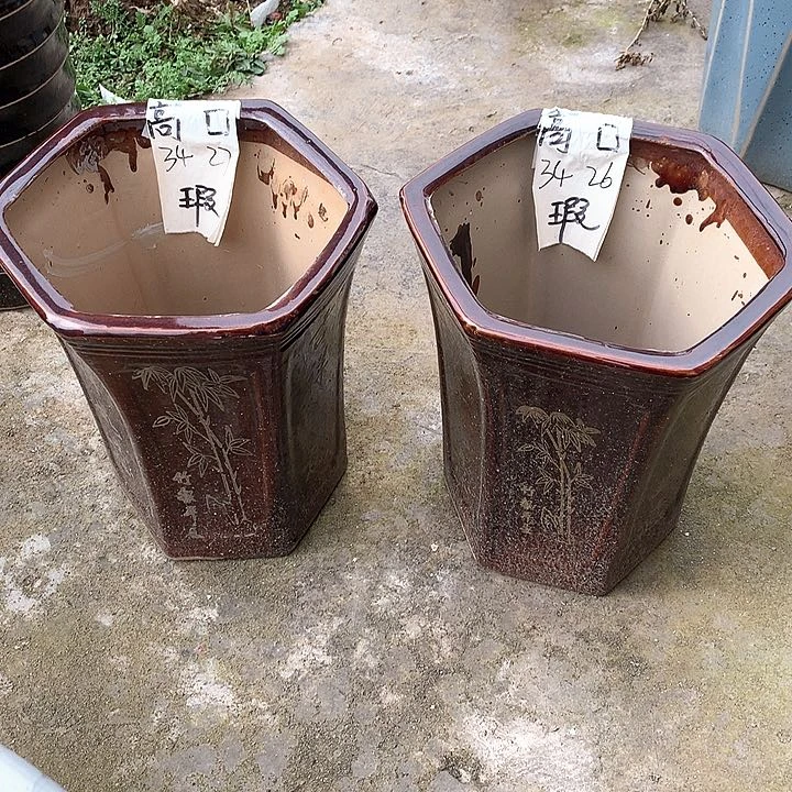 花盆陶瓷大号两个
