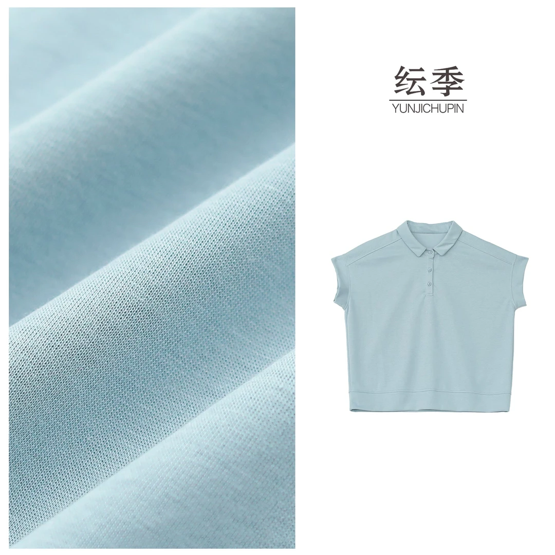 【纭裳原创】衣长58-59 夏款宽松无袖落肩纽扣设计T恤女D25592