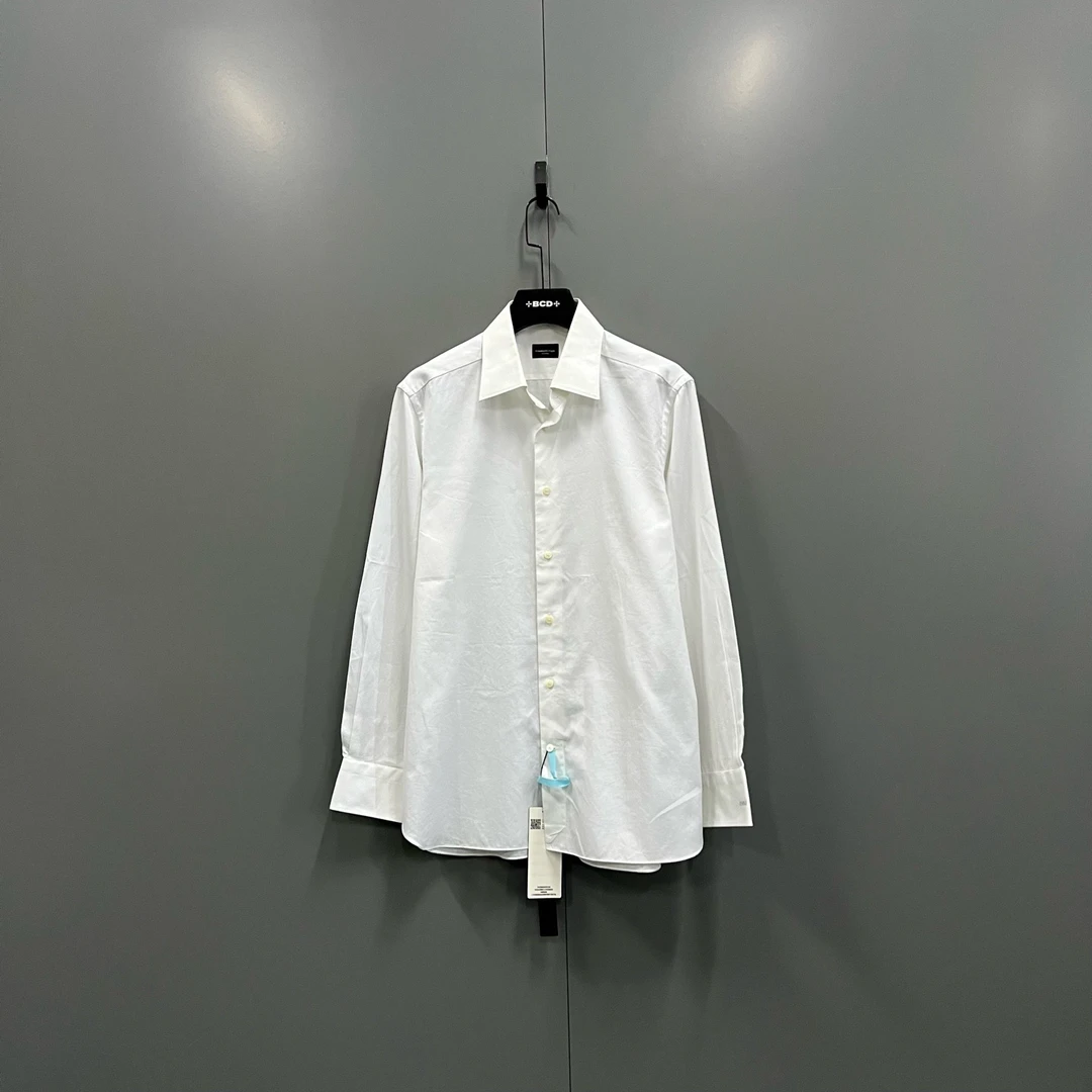 95新 ZEGNA jp916 207186 白色衬衫 M码