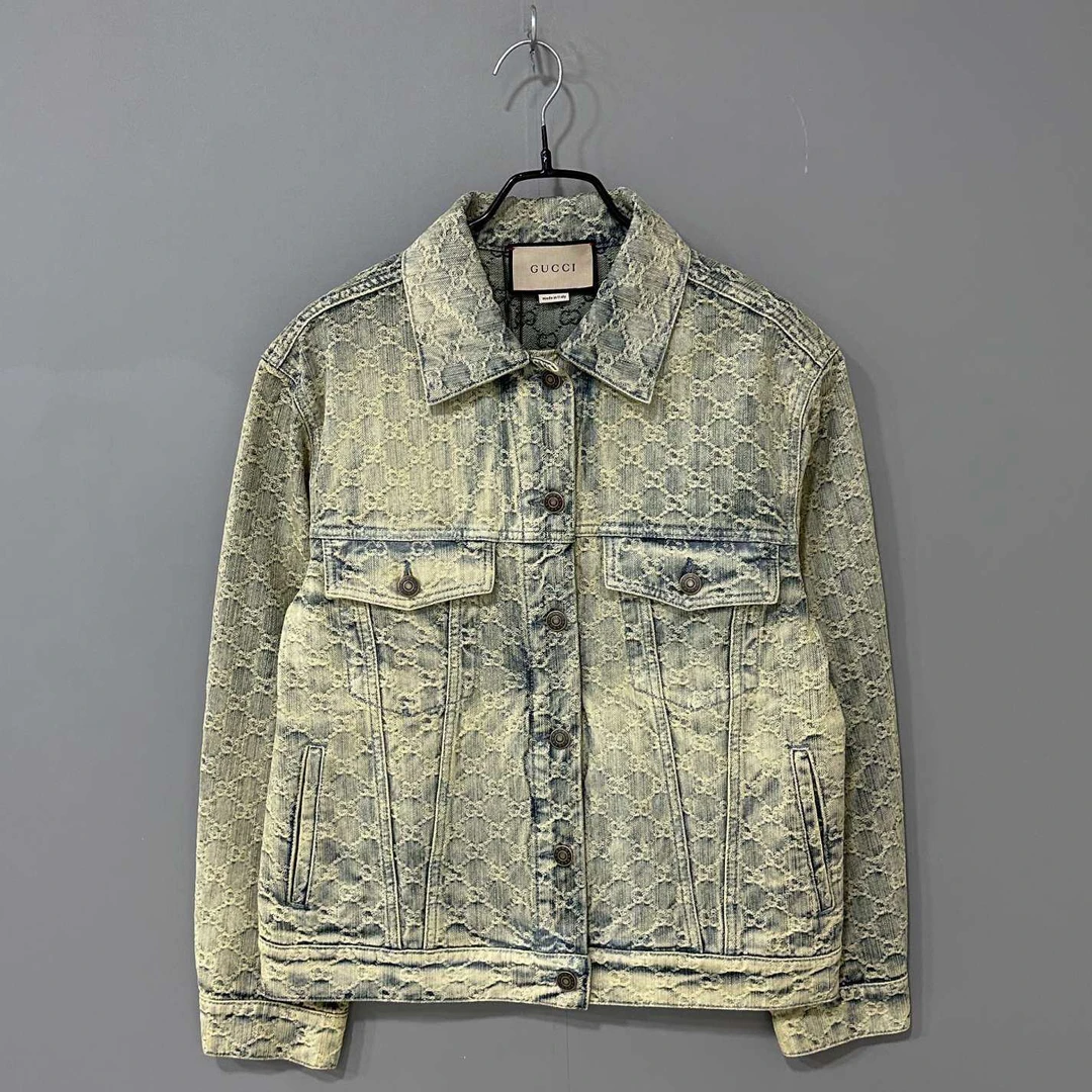 99新 GUCCI/古驰 水洗牛仔满印牛仔外套/40码/57987
