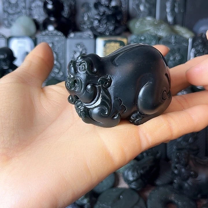 和田玉（青玉）把件未镶嵌阿*