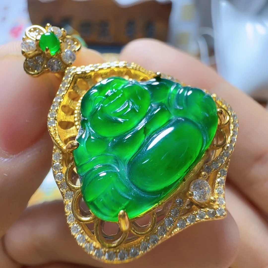 翡翠银S925镶嵌颈饰翡翠260