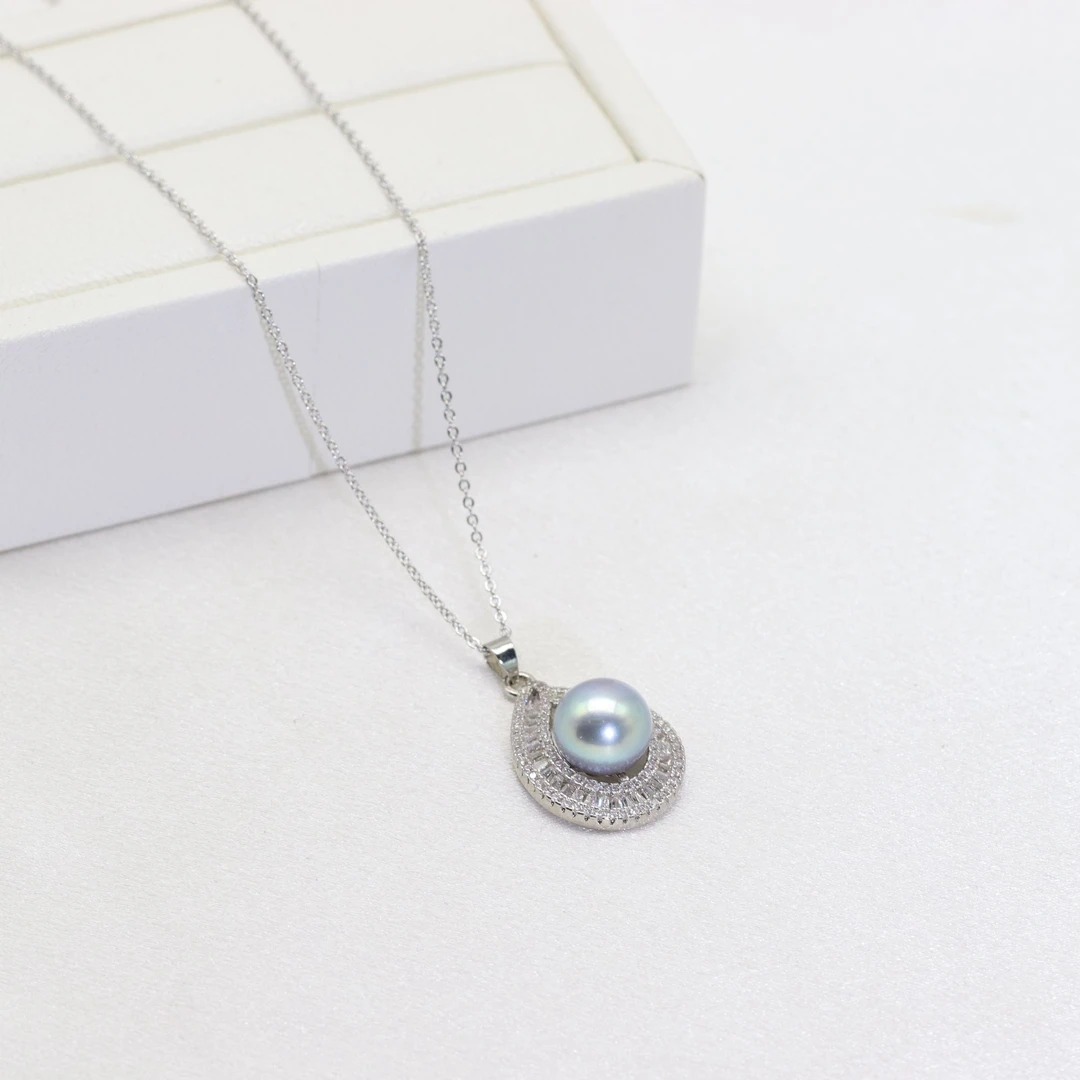 58 简约水滴H珍珠吊坠