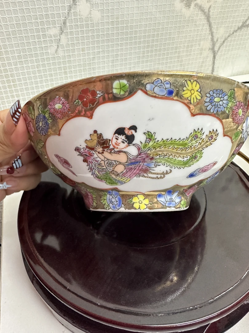 景德镇老厂瓷龙凤送子