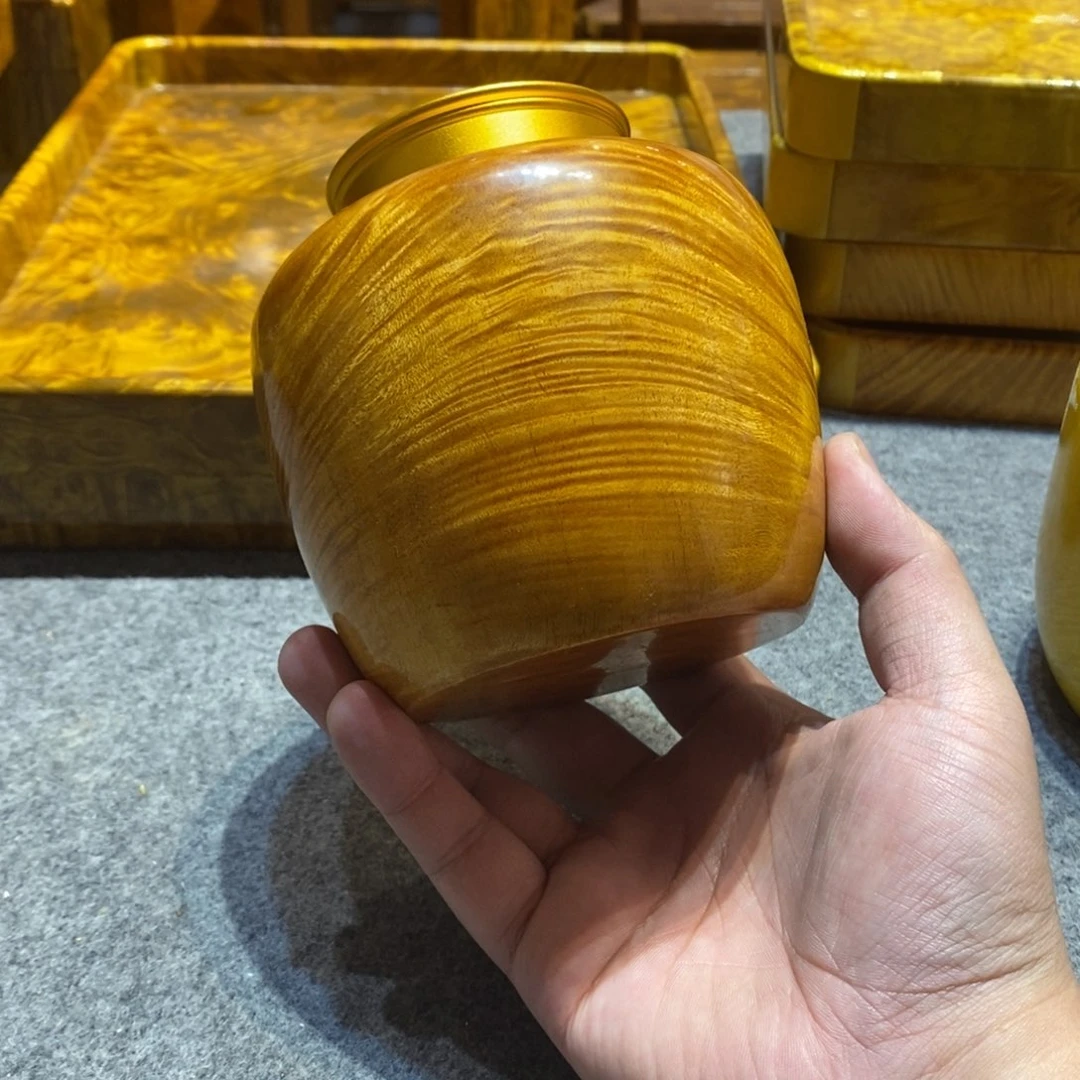 金丝楠茶叶罐金丝楠