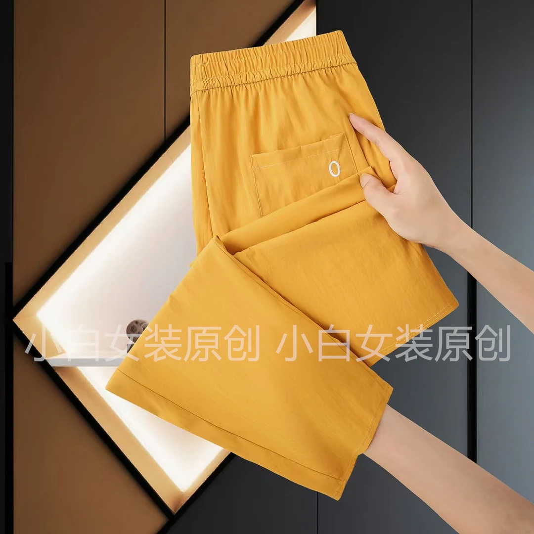 【白】夏季新款薄款时尚好看带裤兜百搭休闲裤