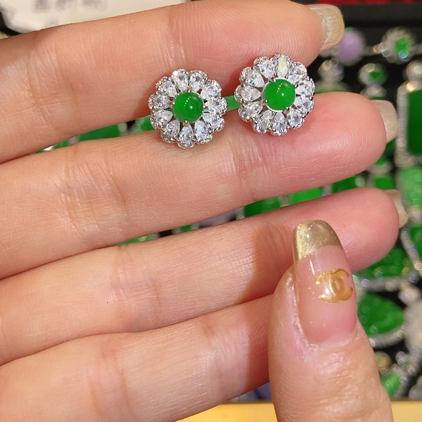 【闪购商品】翡翠未镶嵌耳饰天然翡翠