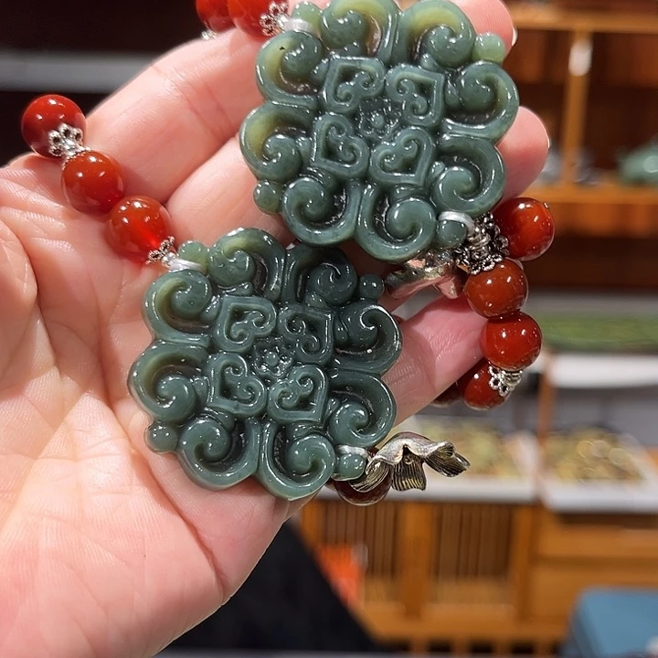 未镶嵌岫玉毛衣链
