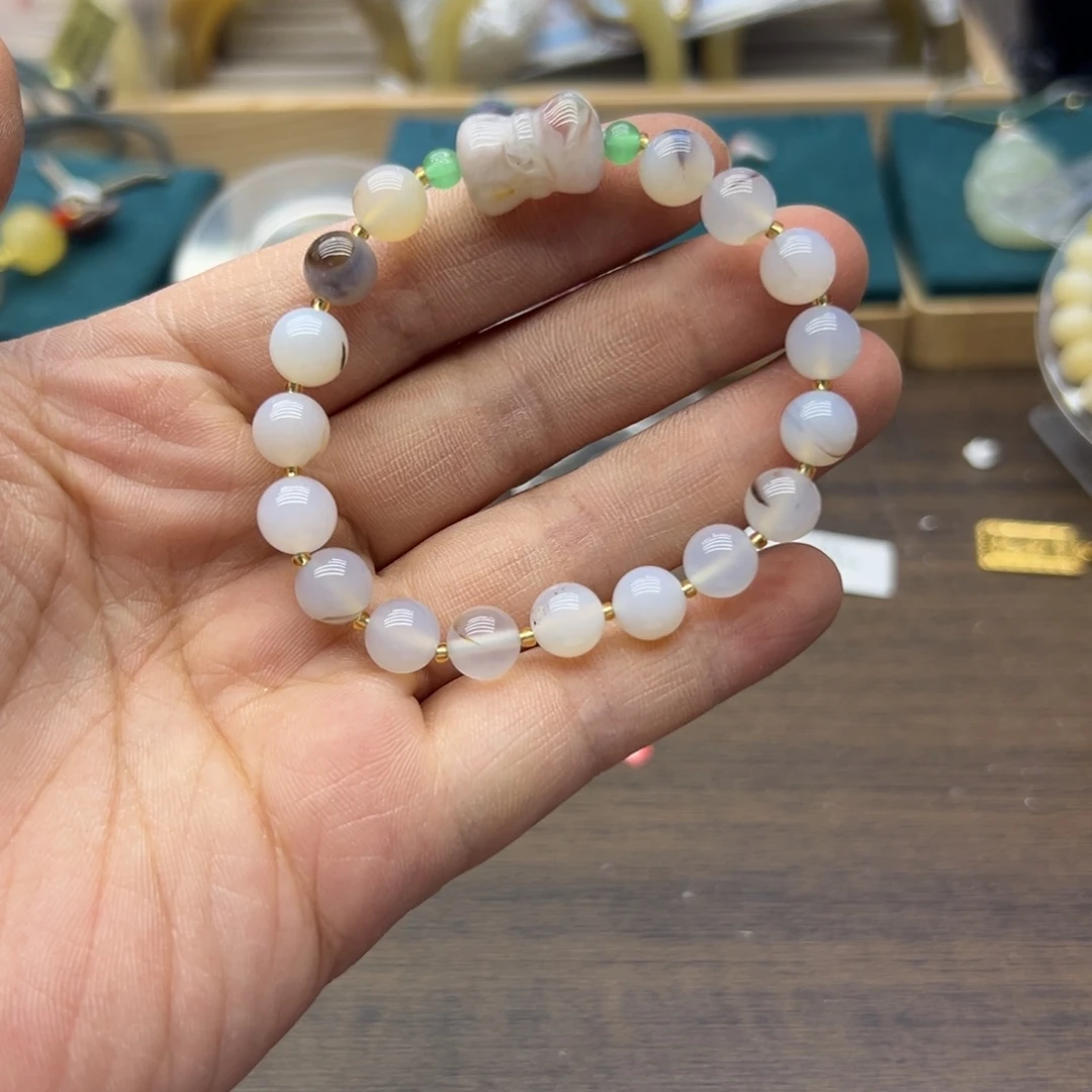 和田玉未镶嵌手链934