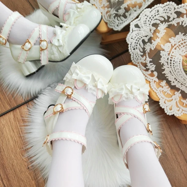 【2.0结缘恋喵】三只小兔原创Lolita原创甜美可爱蝴蝶结圆头单鞋