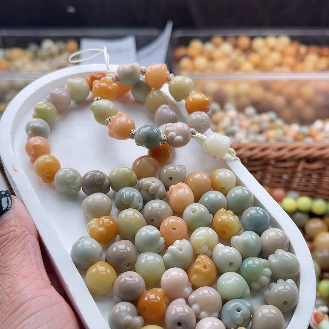 白玉菩提吊坠Q/12mm/20+2颗