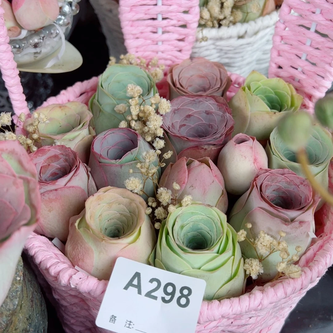 298兔耳花篮一篮精品玫瑰组合。