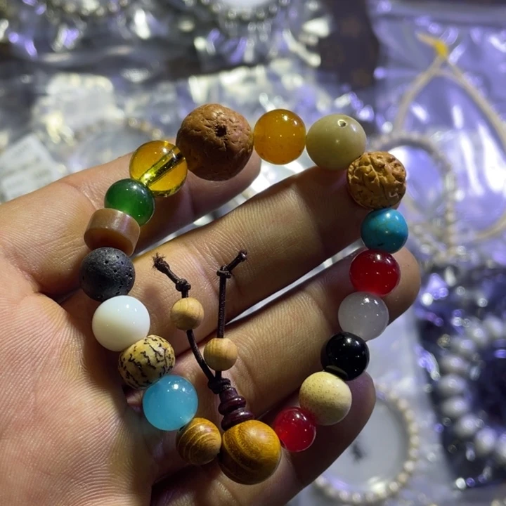 吊坠星月菩提精品多宝手串